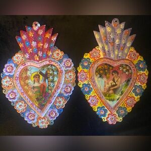Hand-Painted Sacred Heart Wall Art